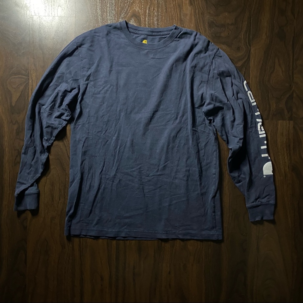 Navy Blue Medium Carhartt Long Sleeve Shirt